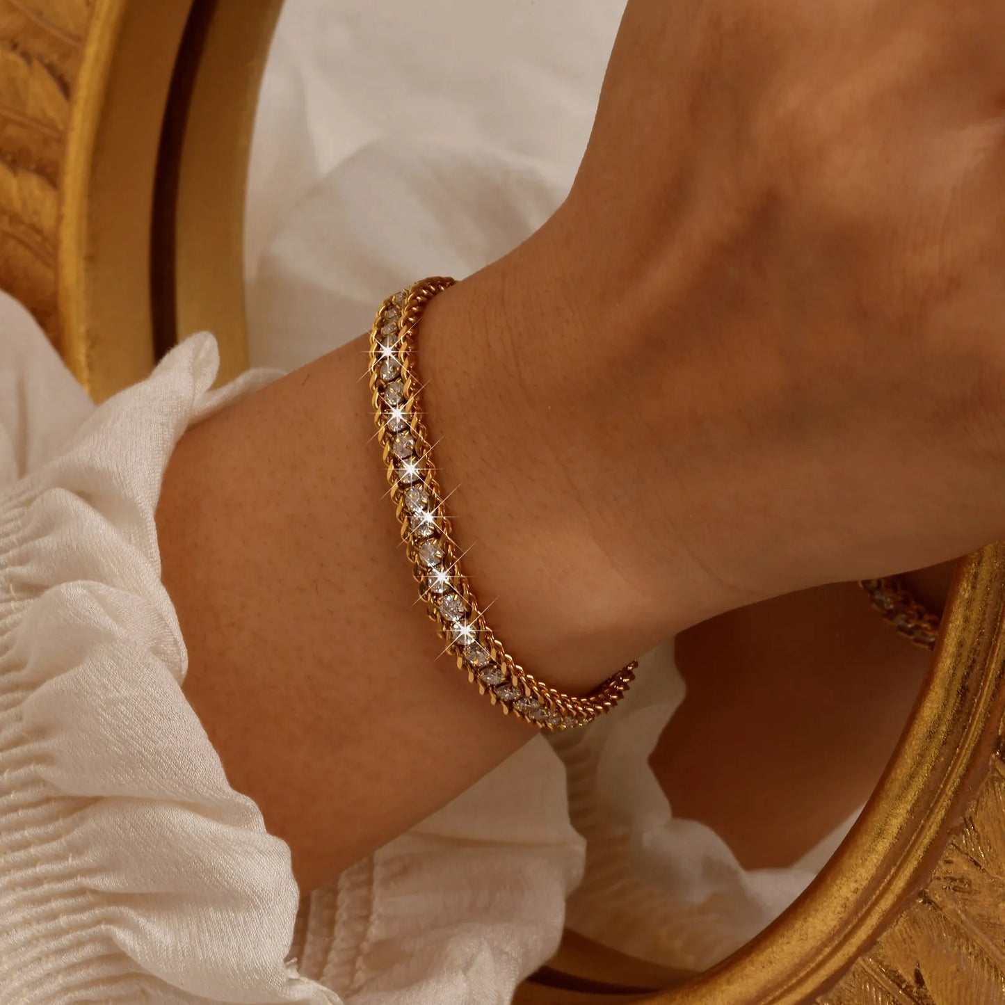 Diamora Diamond Bracelet- 18k Gold plated koi