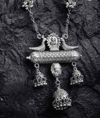 Bohemian Oxidized long Necklace - SubhagAlankar