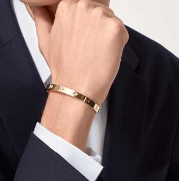 18K Gold Plated Love Band Men Bracelet - SubhagAlankar