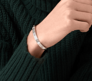 Silver Plated Love Band Men Bracelet - SubhagAlankar