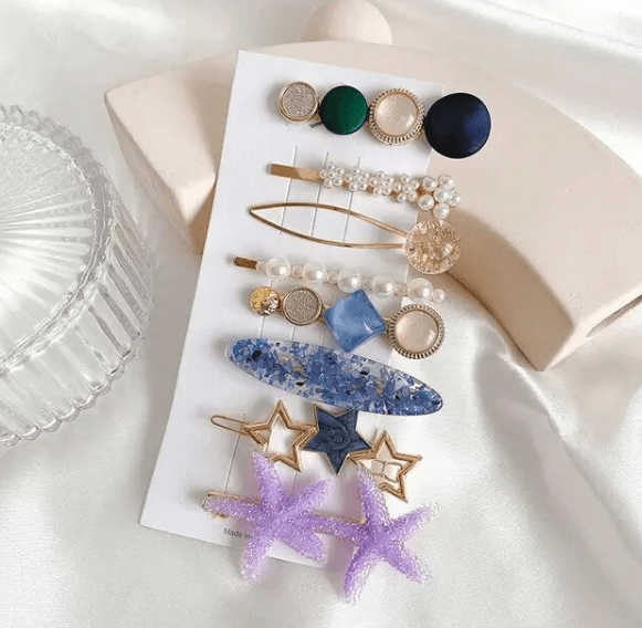 Korean Hair Clip Set of 8 - SubhagAlankar