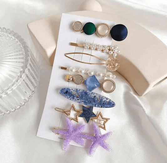 Korean Hair Clip Set of 8 - SubhagAlankar