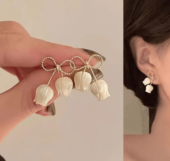 Twisty Tulip Studs - SubhagAlankar
