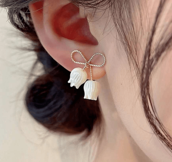 Twisty Tulip Studs - SubhagAlankar