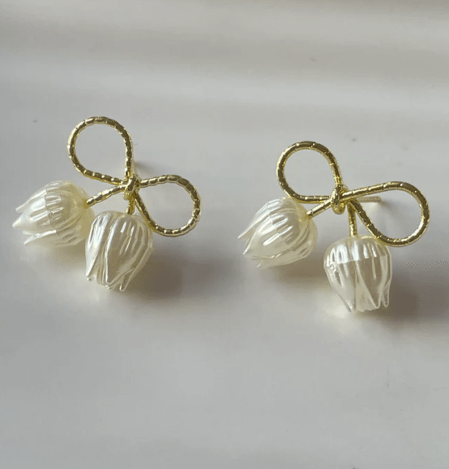 Twisty Tulip Studs - SubhagAlankar