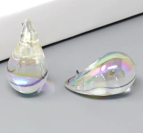 Clear Water Drop Stud - SubhagAlankar
