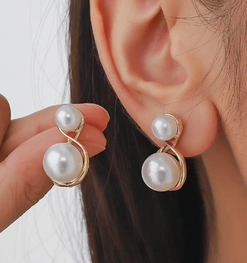 Infinite Love Pearl Studs - SubhagAlankar