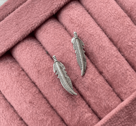 Mini Oxidised Silver Studs (Pack of 6) - SubhagAlankar