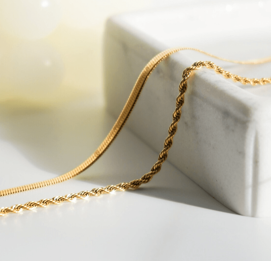 Stack it Up- 14k Gold Plated Double Layer Necklace - SubhagAlankar