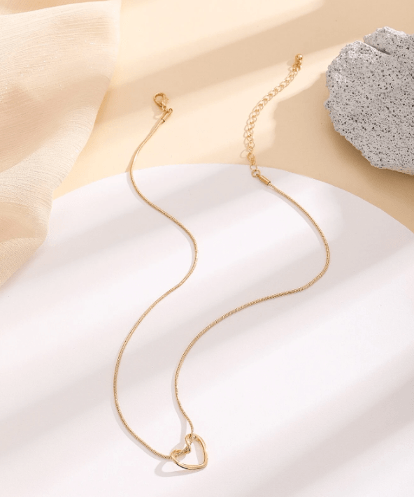 Ava's Heart Necklace - 18k Gold plated - SubhagAlankar
