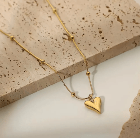Bella's Heart Necklace - 18K Gold Plated - SubhagAlankar