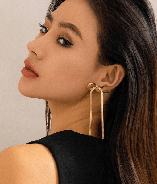 Bow Knot Earrings - 18K Gold Plated - SubhagAlankar