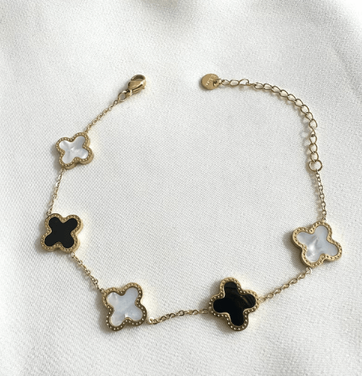 Reversible Clover bracelet- 18k Gold Plated - SubhagAlankar