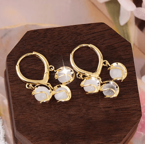Glimmering Huggie Crystal Drops - SubhagAlankar