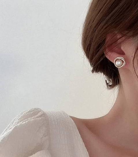 Alice Spiral Pearl Stud - SubhagAlankar
