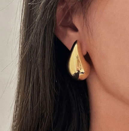 Golden Bottega Drop Earring - SubhagAlankar