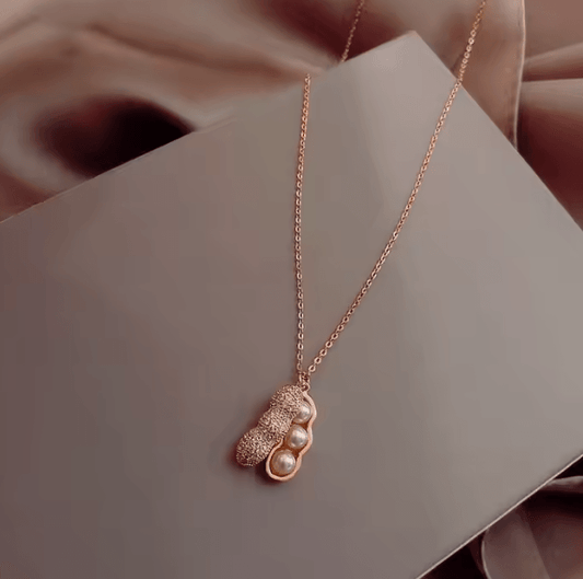 Gleaming Peanut Pearl Necklace - SubhagAlankar