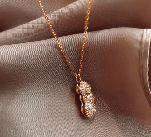 Gleaming Peanut Pearl Necklace - SubhagAlankar