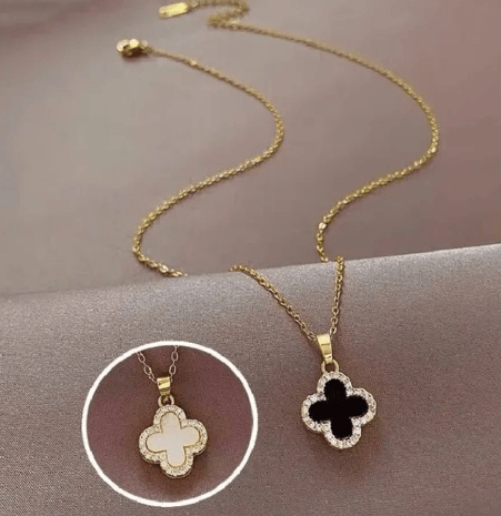 Dual-Sided Clover Necklace - SubhagAlankar