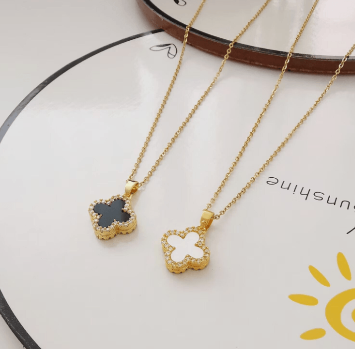 Dual-Sided Clover Necklace - SubhagAlankar