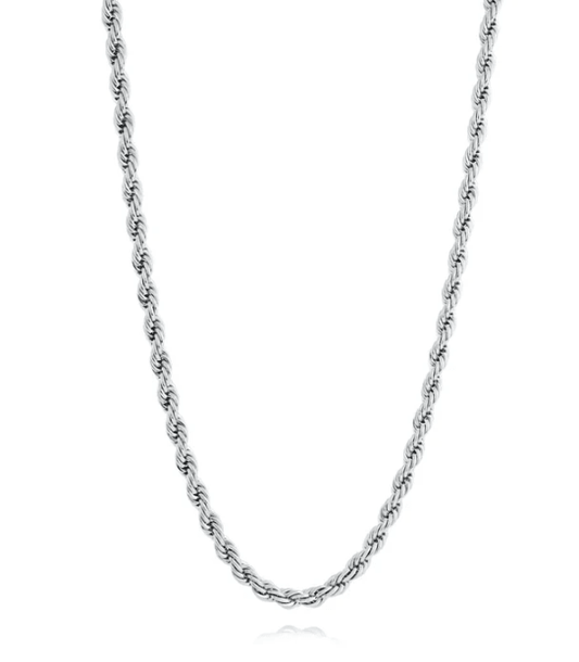 Rope Chain For Women - Silver Plated - SubhagAlankar