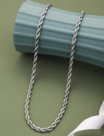 Rope Chain For Women - Silver Plated - SubhagAlankar