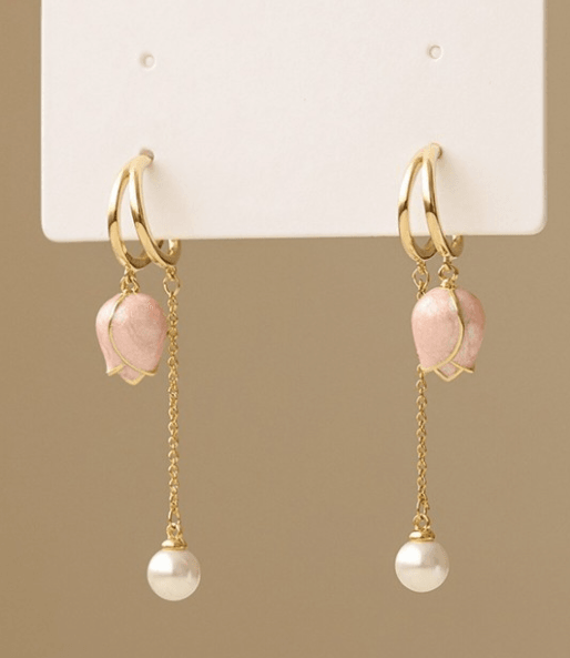 Tulip Chain Pearl Drops - SubhagAlankar