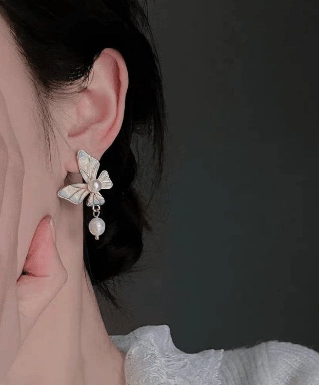 Butterfly Enamel Drop Earring - SubhagAlankar