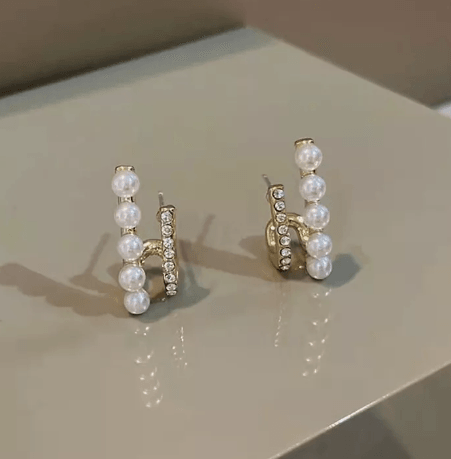 Dainty Glimmer Pearl Stud Earrings - SubhagAlankar