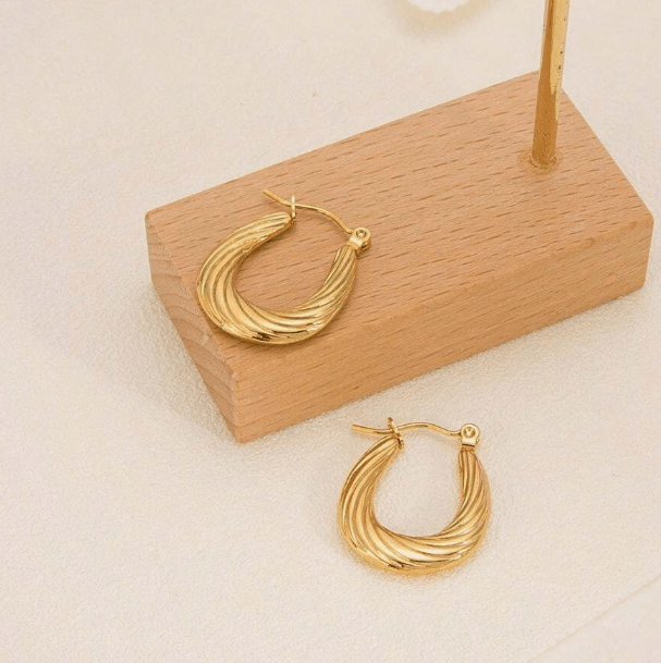 Mabel Gold Plated Hoop Earring - SubhagAlankar