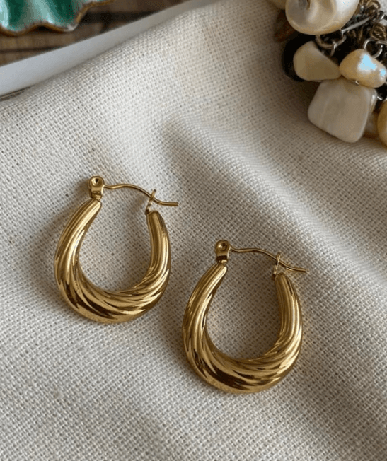 Mabel Gold Plated Hoop Earring - SubhagAlankar