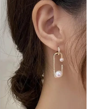 Aira's Contemporary Pearl Drop Earring - SubhagAlankar