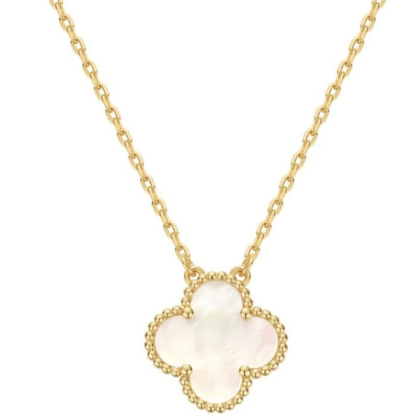 White Clover Pendant Necklace - SubhagAlankar