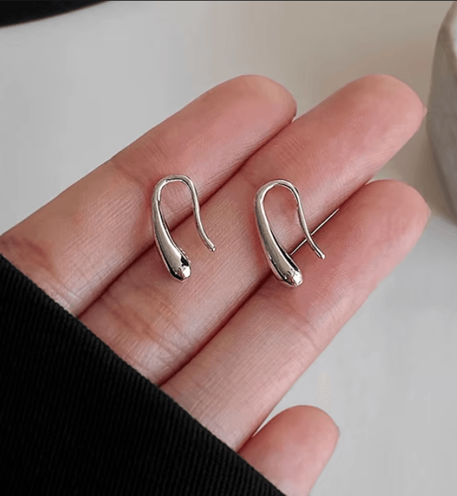 Statement Silver Drop Earring - SubhagAlankar