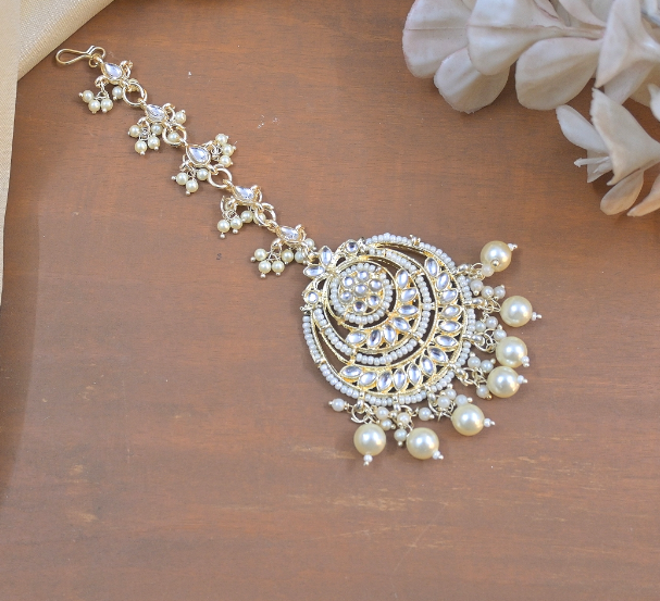 Chandni Kundan Chain Maangtika - SubhagAlankar
