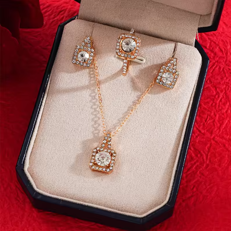 Amelia Crystal Jewelry Set - SubhagAlankar