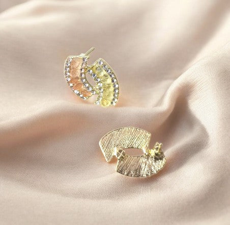 Elegant Rhinestone Cross Stud Earring - SubhagAlankar