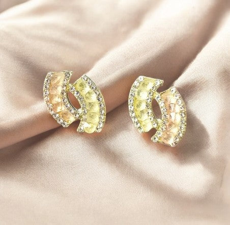 Elegant Rhinestone Cross Stud Earring - SubhagAlankar