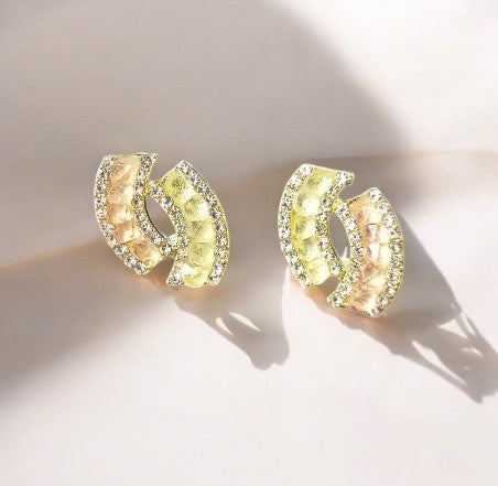 Elegant Rhinestone Cross Stud Earring - SubhagAlankar