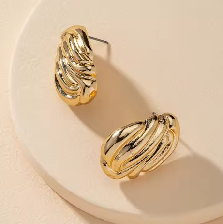 Elegant Stylish Abstract Swirl Stud - SubhagAlankar