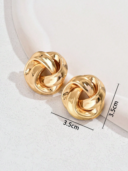 Chunky Knot Stud Earrings - SubhagAlankar