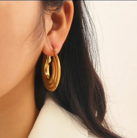 Layered Glow Hoop Earrings - SubhagAlankar