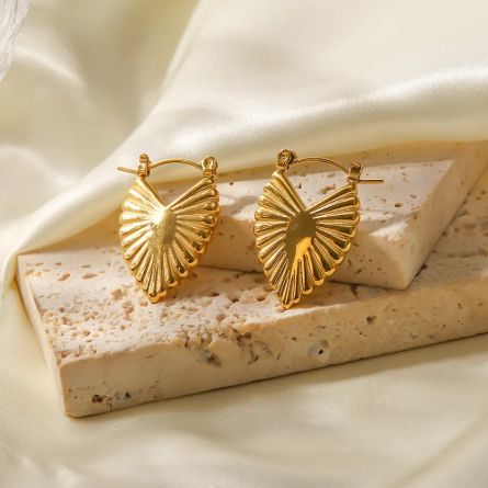 Soleil Radiant Hoop Earrings - SubhagAlankar