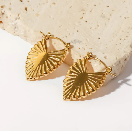 Soleil Radiant Hoop Earrings - SubhagAlankar