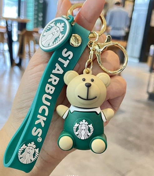 Starbucks Teddy Keychain - Random Color - SubhagAlankar