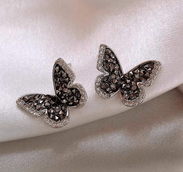 Blingy Black Butterfly Stud - SubhagAlankar