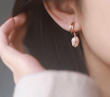Soft Pink Tulip Earring - SubhagAlankar