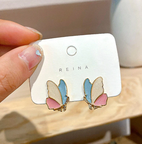Multicolor Butterfly Stud Earring - SubhagAlankar