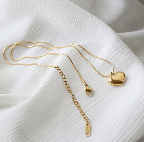 Lily's Heart Necklace - 18k Gold plated - SubhagAlankar