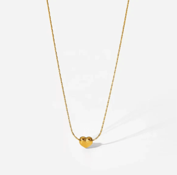 Gold Mini Heart Necklace - SubhagAlankar